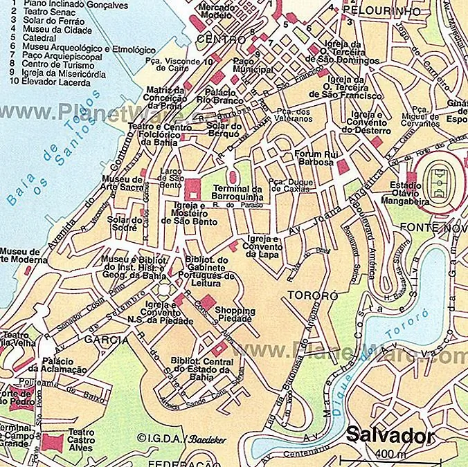 Salvador Map - Attractions