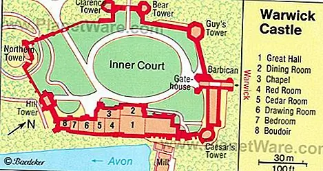 Warwick Castle map