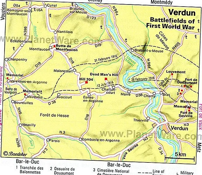 Verdun Map - Attractions