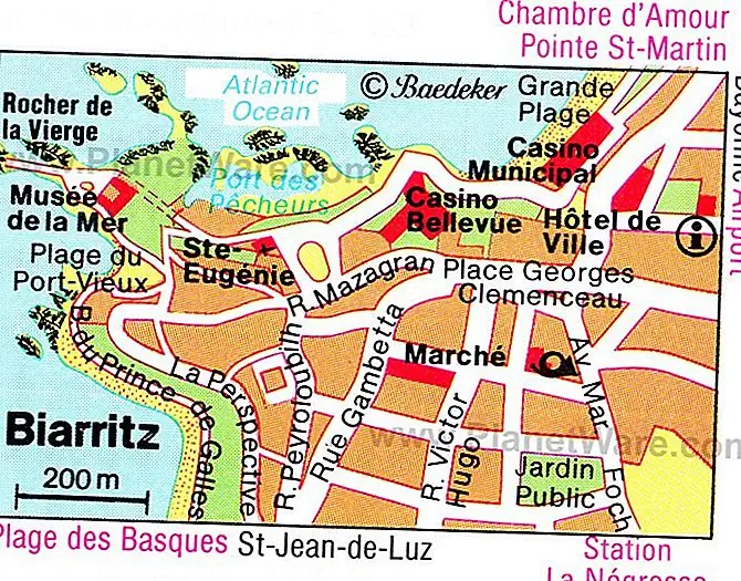 Biarritz Map - Attractions