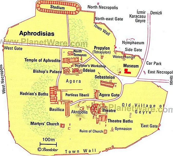 Aphrodisias Map - Attractions