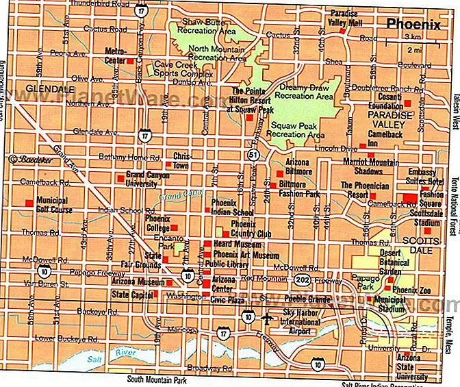 Phoenix Map - Attractions