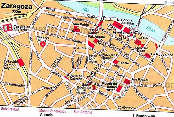 Zaragoza Map - Attractions