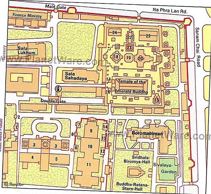 Grand Palace Bangkok Map