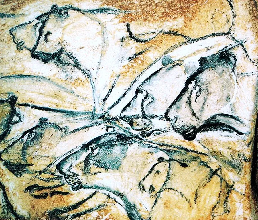 Lion Profiles in Chauvet Caves. Based on these paintings, it was quite clear that the prehistoric artists began to scale the heights of artistic excellence around 33,000 years ago (by HTO)