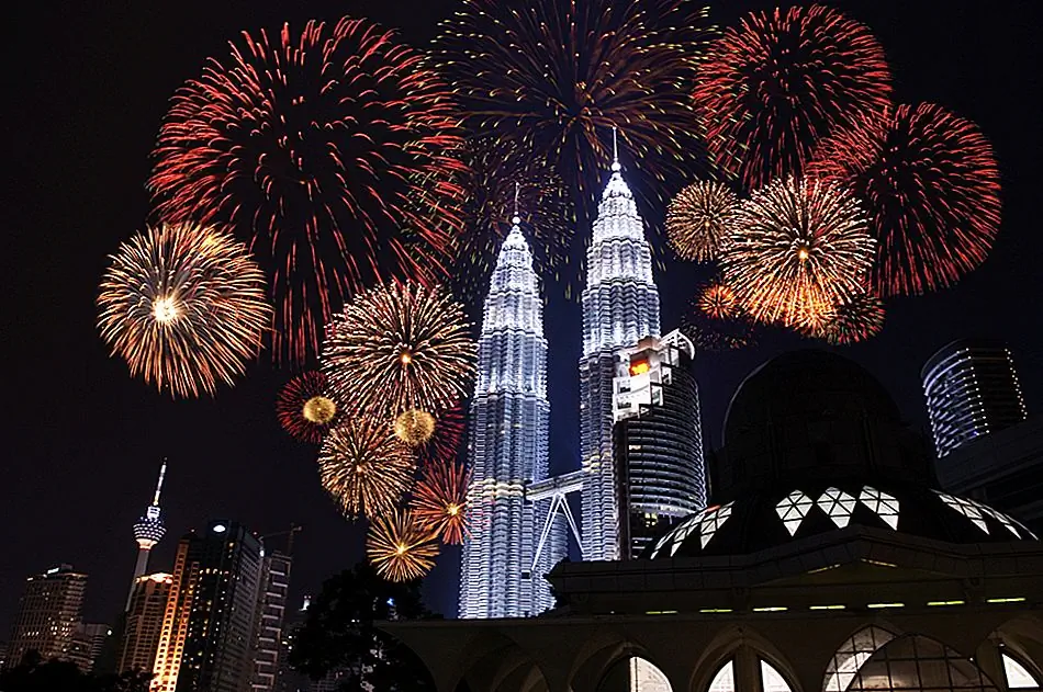 Fireworks at Petronas Towers