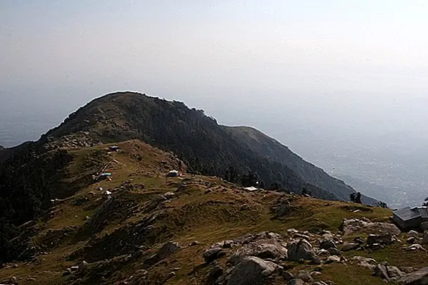 Aerial view of camping Triund (photo by swifant)