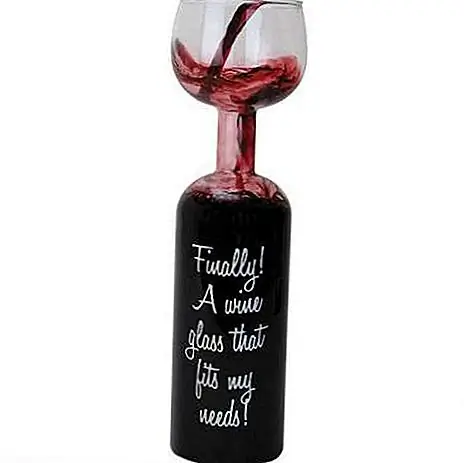 The wine bottle glass