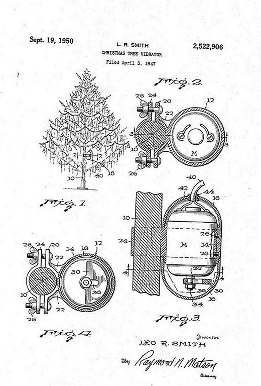 Blueprints from the original 1947 patent