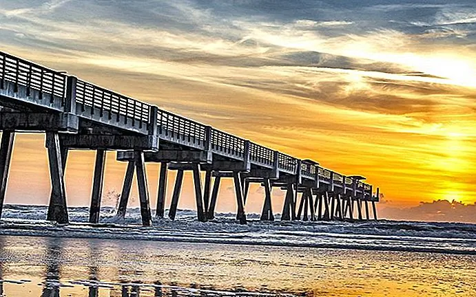Ocean pier at sunset