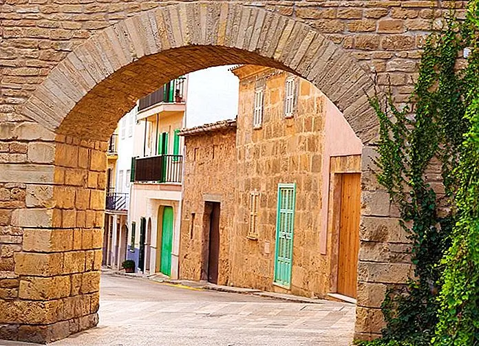 The charming medieval walled town of Alcudia (Island of Mallorca)