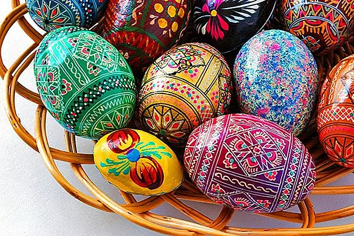 Colorful Ukrainian eggs