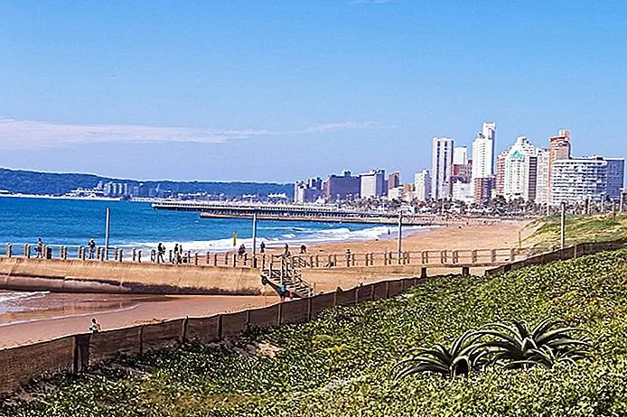 Beach and Durban skyline