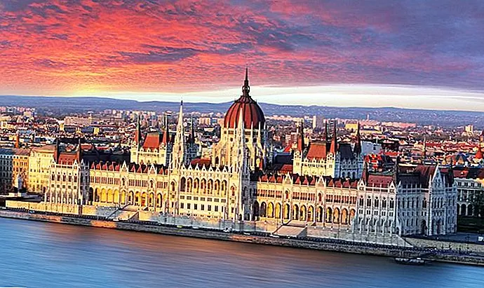 The Parliament of Budapest at sunrise