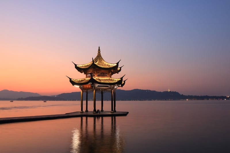 Pagoda on the Lake in Hangzhou