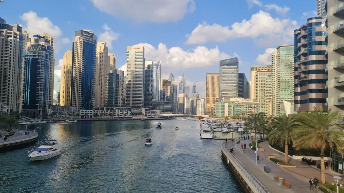 Dubai Marina canal view