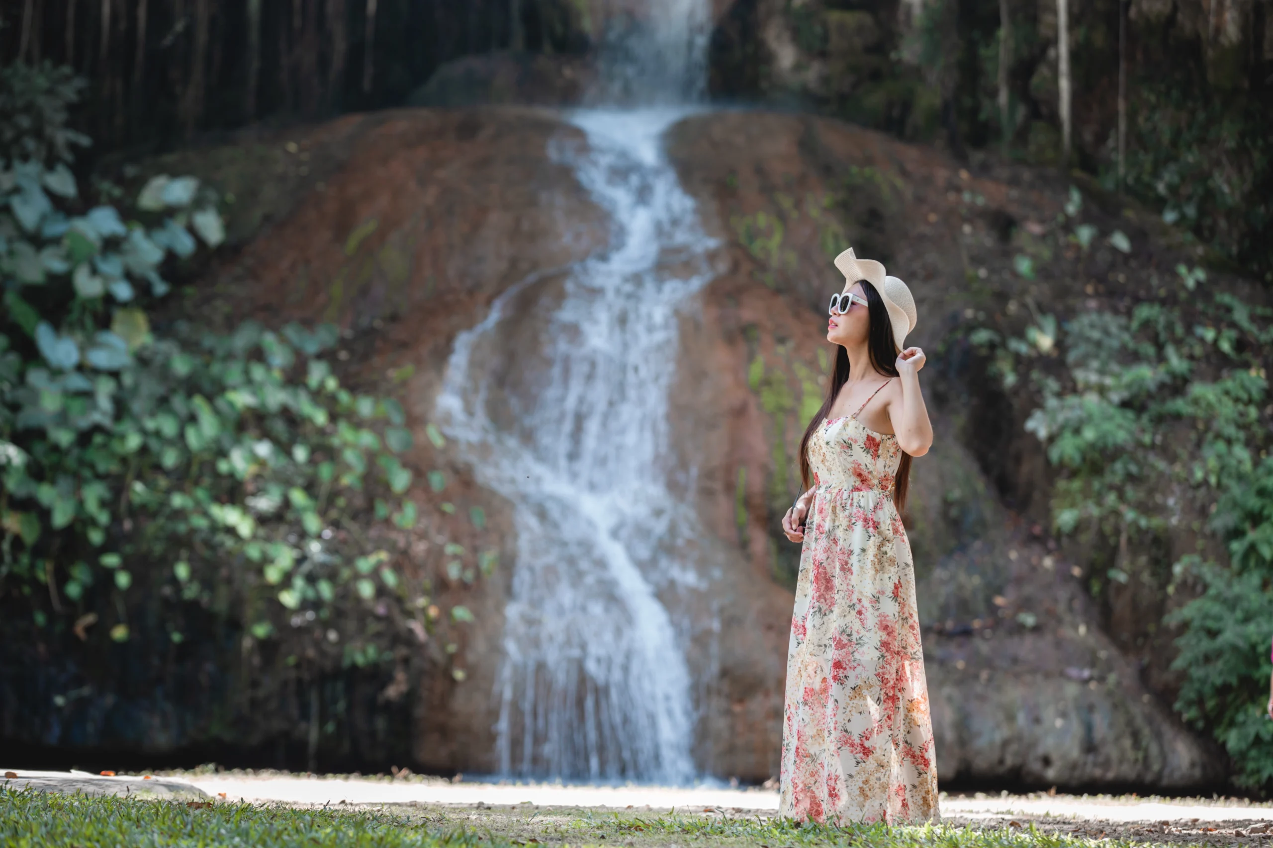 Holy Bathing at Taman Beji Girya Waterfall